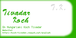 tivadar koch business card